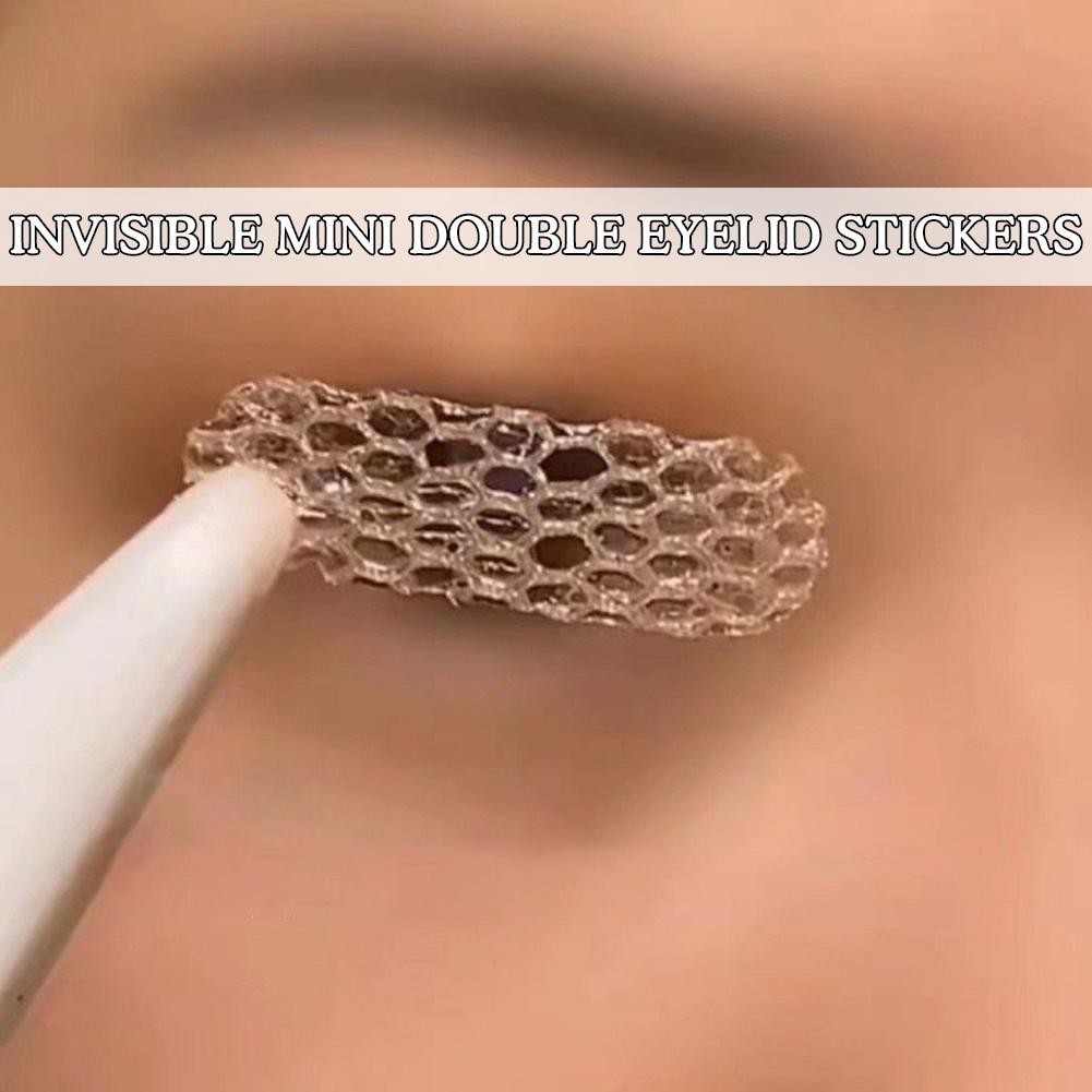 Một phần Nửa Lưới Ren Đôi Mí Mắt Miếng Dán Vô Hình Keo Nước Dính Thoáng Khí Để Miếng Dán K9n8
