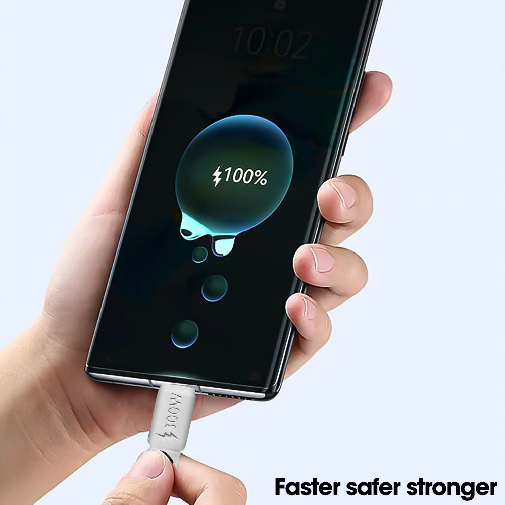 Cáp sạc siêu nhanh 300W - Dòng dữ liệu USB Type-C - Dày, An toàn, Bền bỉ - Đa năng cho điện thoại Android - Dây USB-A sang USB-C 0,25 / 1 / 1.5 / 2M