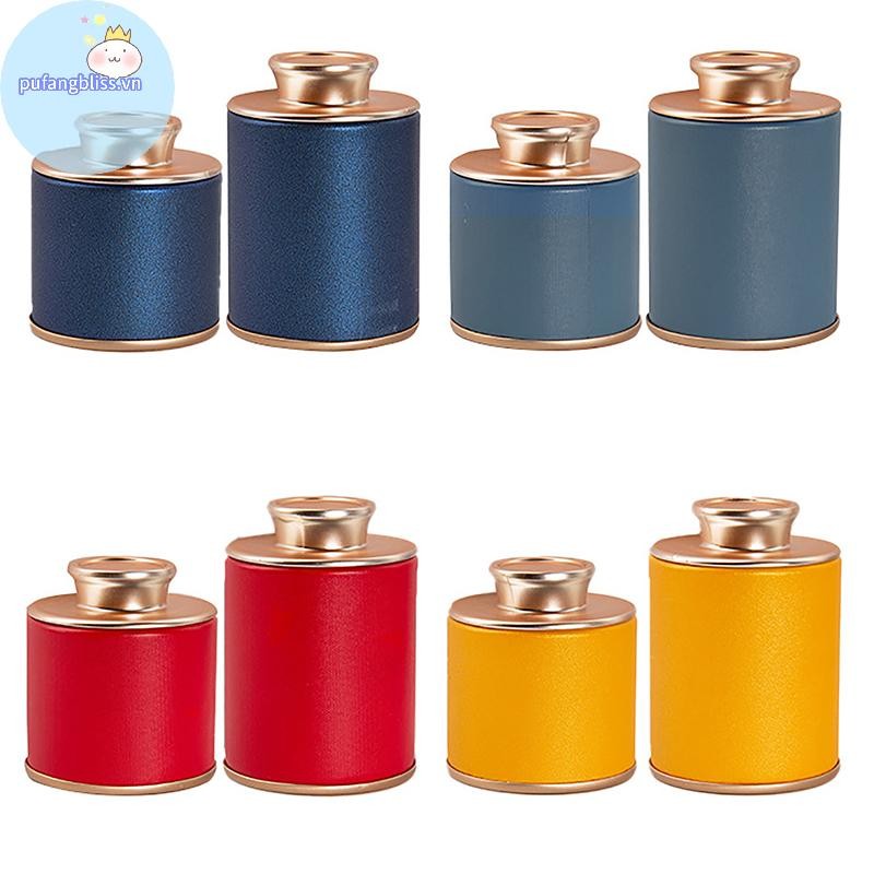 Pufangbliss 1 Trà Trống Chắc Chắn Thiếc Có Thể Hộ Gia Đình Trà Đen Xanh Kín Bình Du Lịch Di Động Trà Nhỏ Hộp Bao Bì Giấy Có Thể VN