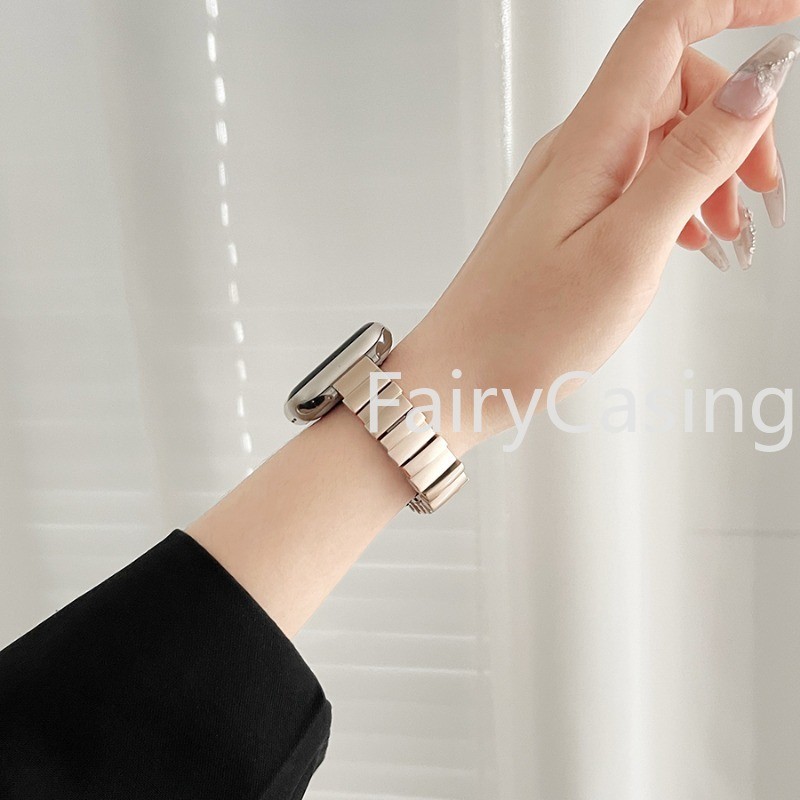 Dây đeo kim loại thời trang S11 cho Apple Watch 46mm 44mm 40mm 45mm 41mm Ultra 2 49mm 42mm 44 45 MM WatchS11 ban nhạc Vòng tay bằng thép không gỉ Iwatch Series 10 7 8 9 Se 4 5 6
