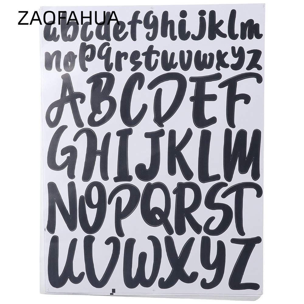 Zaofahua 520 miếng dán bảng chữ cái Vinyl, 1 inch 10 tờ Nhãn dán chữ ...