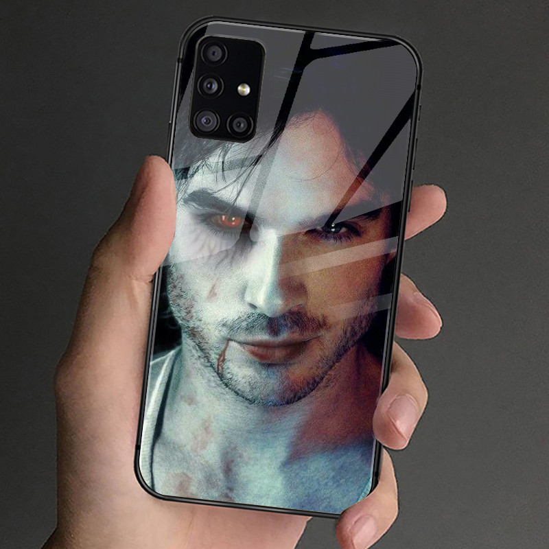 Nhật Ký Ma Cà Rồng Damon Salvatore Kính Cường Lực Ốp Lưng Điện Thoại Samsung Galaxy A11 A14 A20 A30 A22 A32 A33 A34 A40 A42 A51 4G A52 A53 A54 A70 A71 A72 A73 5G Cover