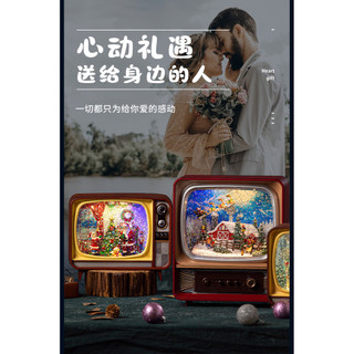 Trang Trí Nhà Cửa Hộp Nhạc Truyền Hình Retro Hộp Nhạc Pha Lê Bóng
