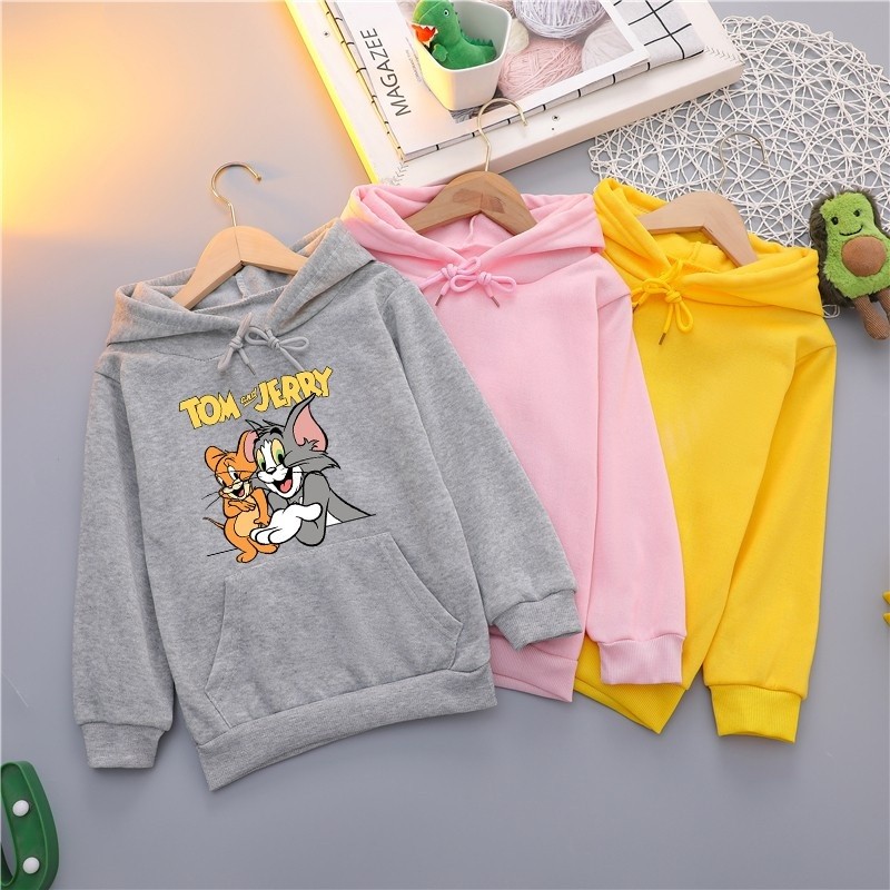 Trẻ Em Của Tom Và Jerry Áo Dài Tay Áo Phim Hoạt Hình In Áo Len Hàng Đầu Cho Bé Trai Và Cô Gái Ấm Cúng Và Vui Vẻ