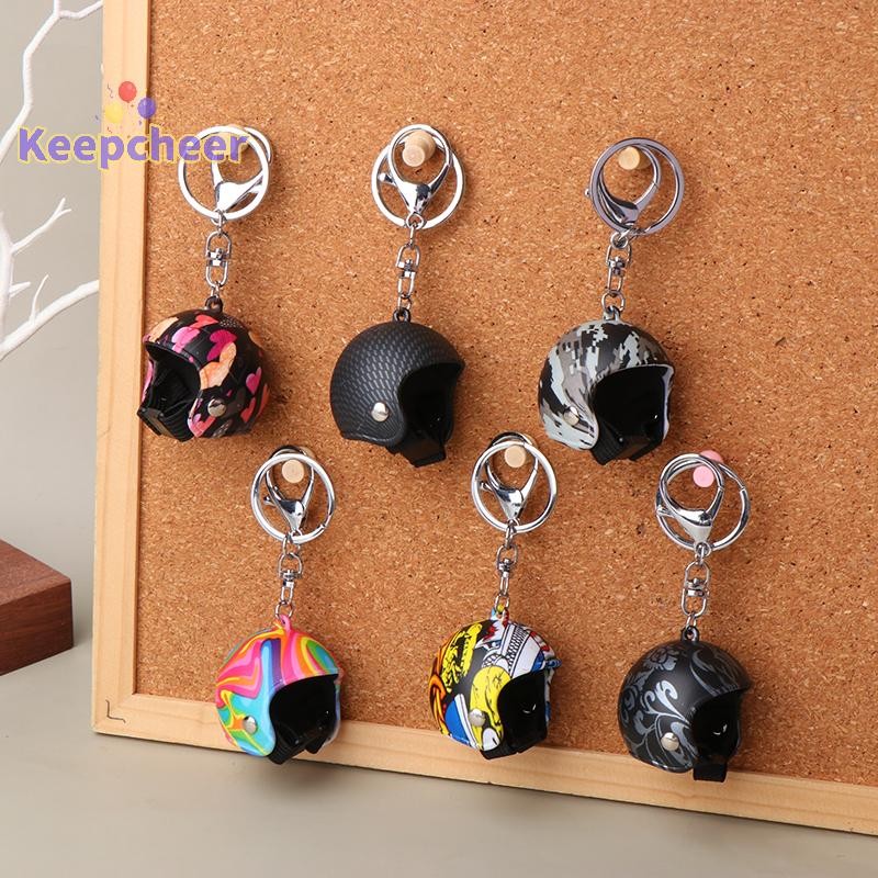 [Keepcheer] Mũ bảo hiểm sáng tạo Móc khóa Mũ bảo hiểm an toàn thời trang Móc khóa Túi đựng chìa khóa ô tô Trang trí mặt dây chuyền cho người hâm mộ câu lạc bộ xe máy Quà tặng [Mới]