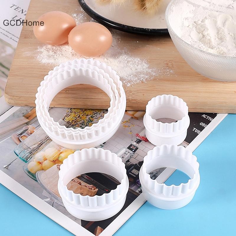 Gcdhome 6 Cái / bộ Dụng Cụ Cắt Bánh Quy Hai Mặt Sóng Trắng Cho Dụng Cụ Nhà Bếp Nướng Bánh Ngọt Sô Cô La Kẹo Dụng Cụ Cho Gia Đình Bánh Ngọt HOT