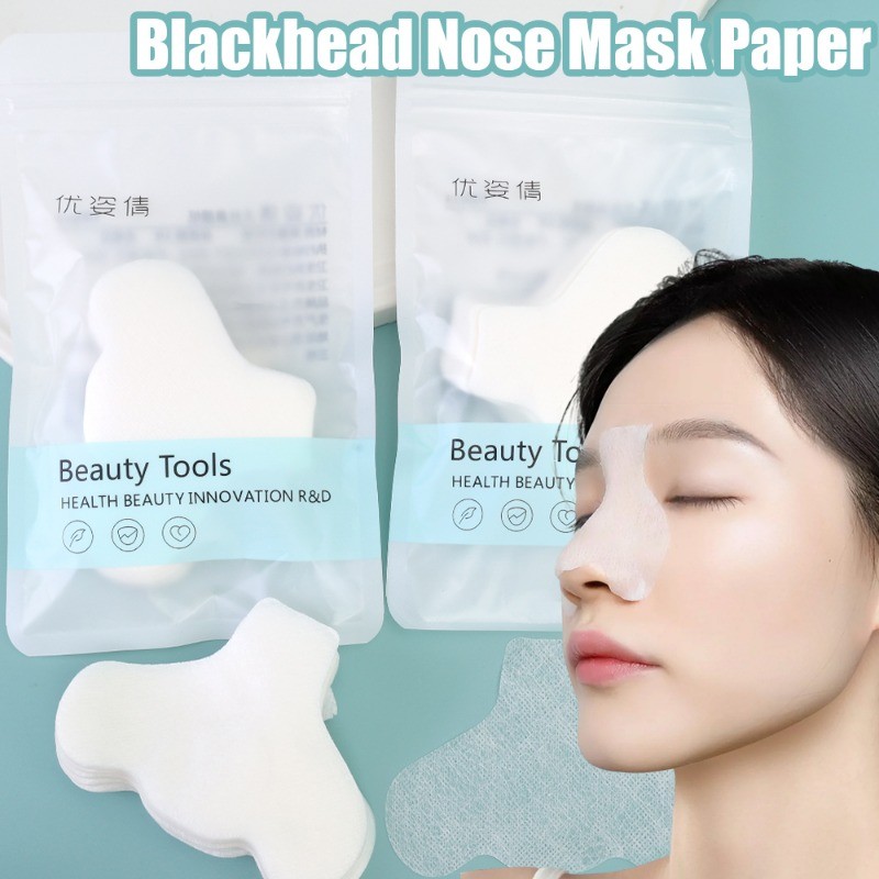 200 Cái Giấy Mặt nạ mũi mụn đầu đen - Miếng đệm mũi sợi dùng một lần - Dụng cụ làm sạch da mặt - Thoáng khí, dưỡng ẩm, thân thiện với da - Dải mũi loại bỏ mụn đầu đen