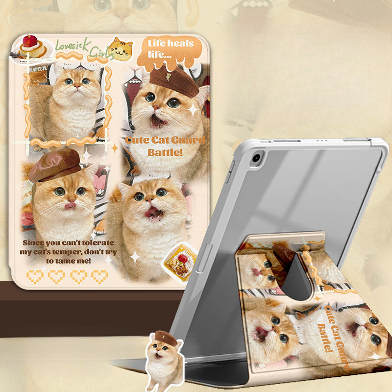 Ốp bảo vệ cho miếng đệm xiaomi 10.61 Redmi Pad SE 8.7 / 11inch 7Ultra 14inch 5 / 5Pro Pad 8.8 6 / 6Pro / 6SPro Pad Pro 12.1 7 / 7Pro Phim hoạt hình Vỏ máy tính bảng dễ thương Vỏ xoay 360 độ