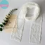 Sund Y2k Nữ N Dài Khăn Màu Trơn Lụa Đen Túi Ruy Băng s Choker Hoa Ren Khăn VN