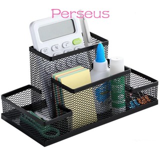 MEGOCE Hộp Đựng Bút Lưới Đen Cho Bút Chì 3 / 4 Lưới Bàn Văn Phòng Trên Bàn Tổ Chức Hộp Bảo Quản