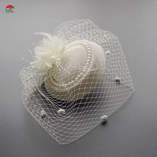 Mũ lông vũ hoa cho nữ, phù hợp tiệc trà và cocktail cưới