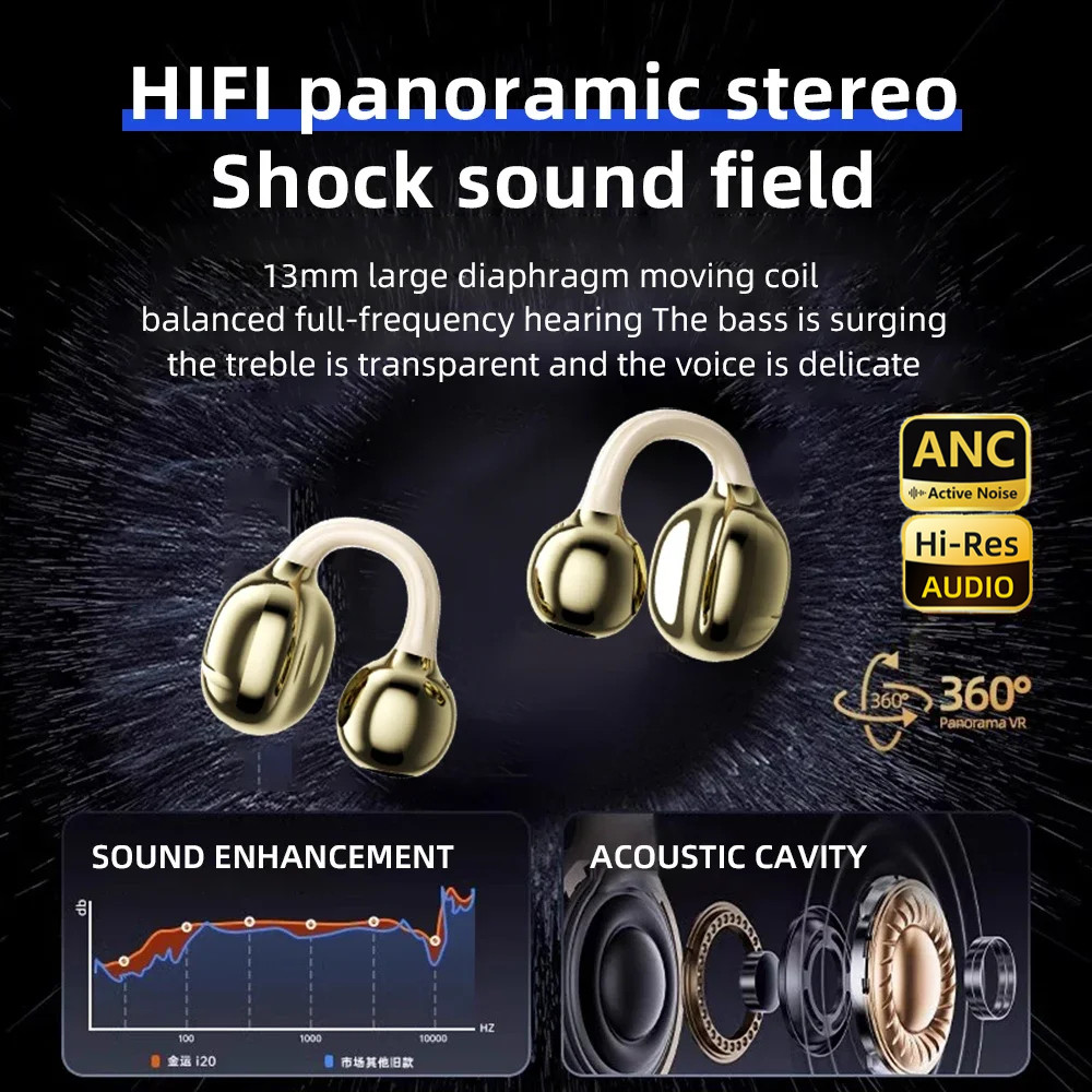 Tai nghe không dây MINI S151 Clip Open-EarTWS chính hãng Tai nghe không dây Bluetooth 5.4 Tai nghe ENC Bass HIFI Stereo