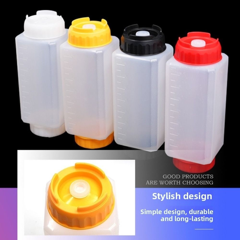 Chai Nước Sốt JiKK, In First Out First 700ml 24oz Chai Bóp, Chai Đựng Salad Nhựa Dung Tích Lớn Hai Đầu Bếp Dã Ngoại