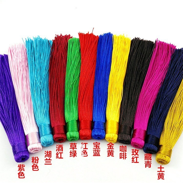(10 cái)Tua rua trơn 12cm, Phụ kiện trang trí cổ trang, Phụ kiện cưới Khánh Huyền
