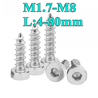 ((LXY) Vít Đầu Tròn，Ốc Vít Đầu Lục Giác  Bằng inox 304 Đinh vít lục giác chìm - đinh vít gỗ loa - vít ren thưa - vít tự khoan M1.7 / M2 / M2.3 / M2.5 / M3 / M3.5 / M4 / M5 / M6 / M8 (RM-VN-w)