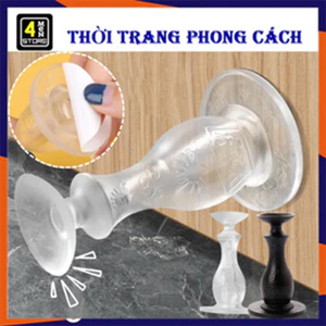 combo 5 Chặn cửa chống va đập, bộ giữ cửa hít chân không sillicon keo NANO không đục khoan làm hỏng tường