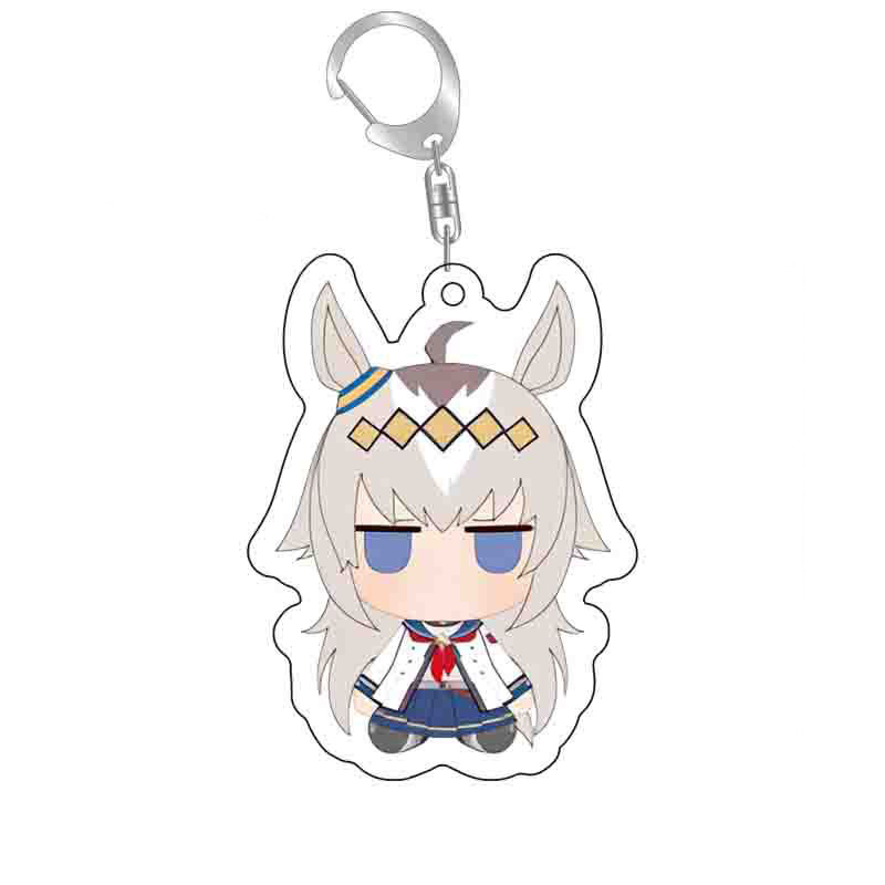 HK1 Uma Musume Lọ Lem Màu Xám Móc Khóa Ba Lô Acrylic Mặt Dây Chuyền Dễ Thương Túi Phụ Kiện Anime Ngoại Vi KH1