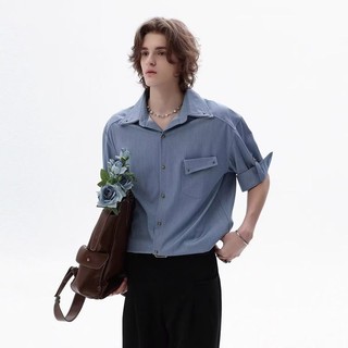 Áo sơ mi nam mùa hè phong cách Anh quốc với chất liệu mỏng như lụa và denim