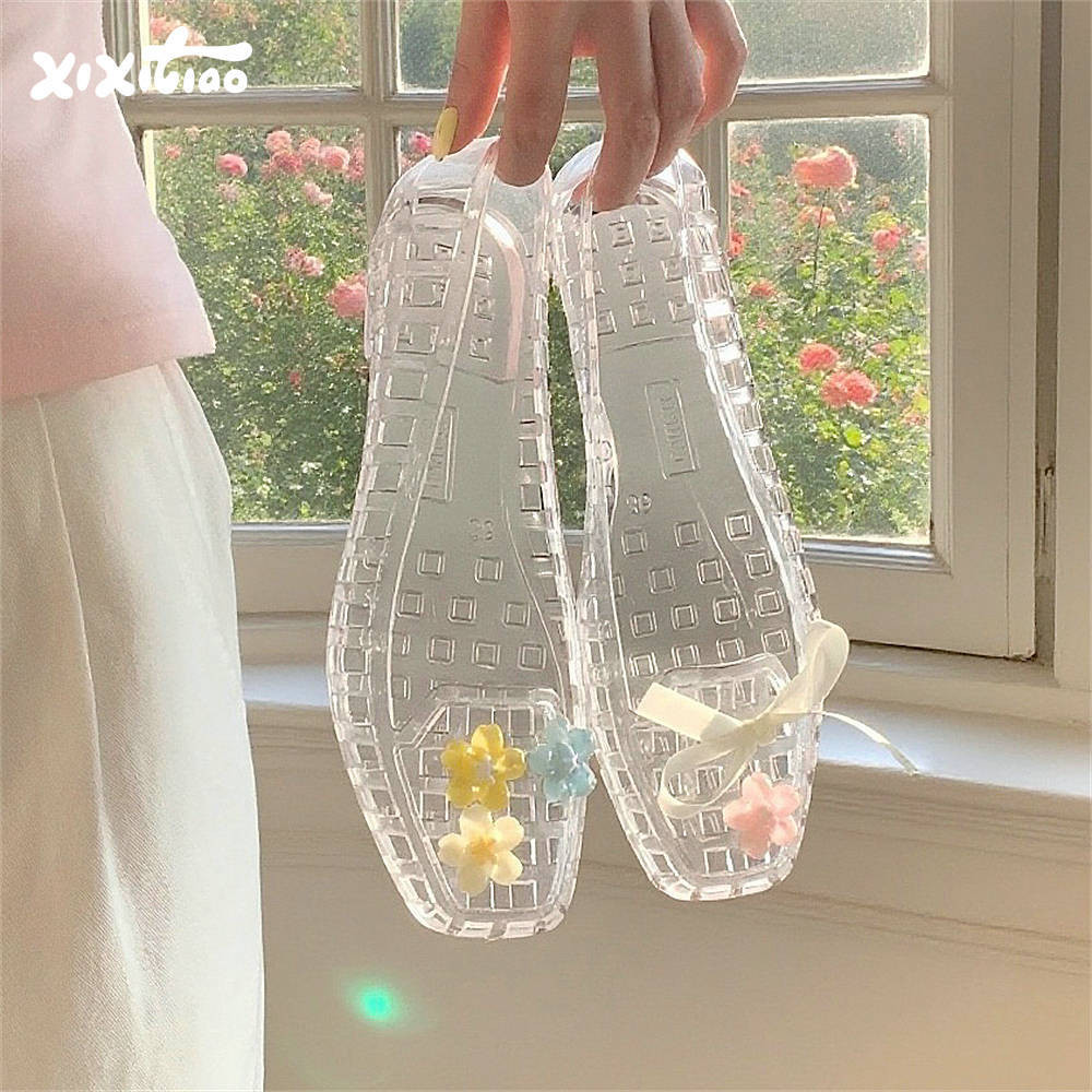 Giày sandal XIXITIAO Flat Ladies Phong cách Hàn Quốc Kỳ nghỉ bên bờ biển mùa hè thoải mái