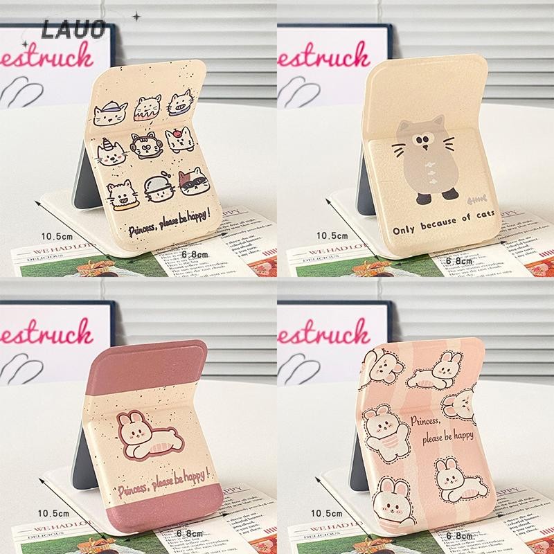 Springevenstar Máy Tính Để Bàn Gương Trang Điểm Màu Trơn Da Đơn Giản Di Động Cầm Tay Gương Trang Điểm Có Thể Gập Lại Học Sinh Nhỏ Gọn Dễ Thương Bỏ Túi Gương Springevenstar