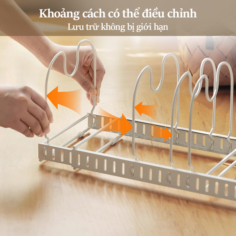 Lifinity Kệ Bếp Đa Năng 2in1Kết Hợp Giá Úp Nồi & Kệ Đỡ Nắp Dễ Dàng Lắp Đặt