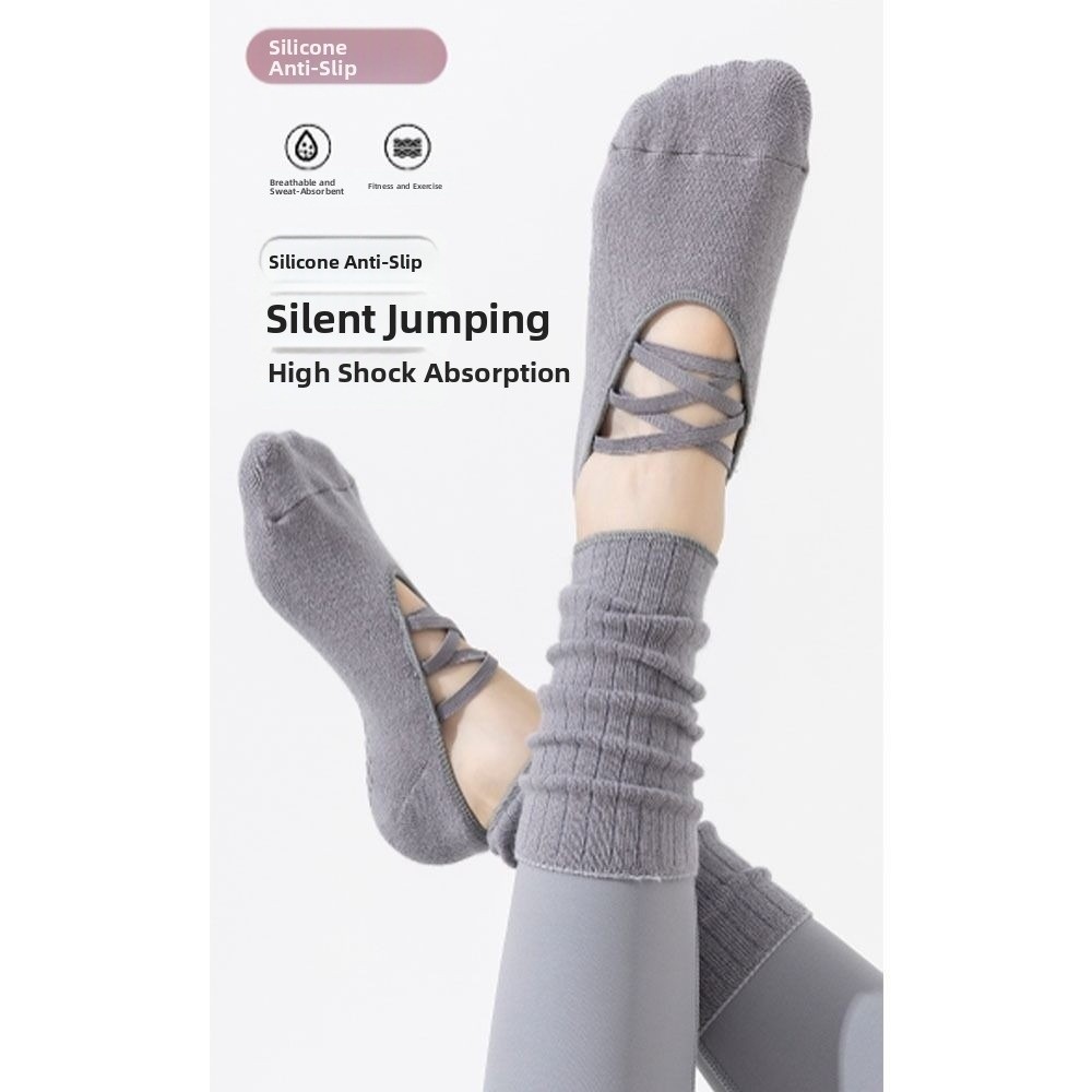 Tất Pilates và Yoga bằng vải Cotton thoáng khí, chống trượt - Style Harajuku