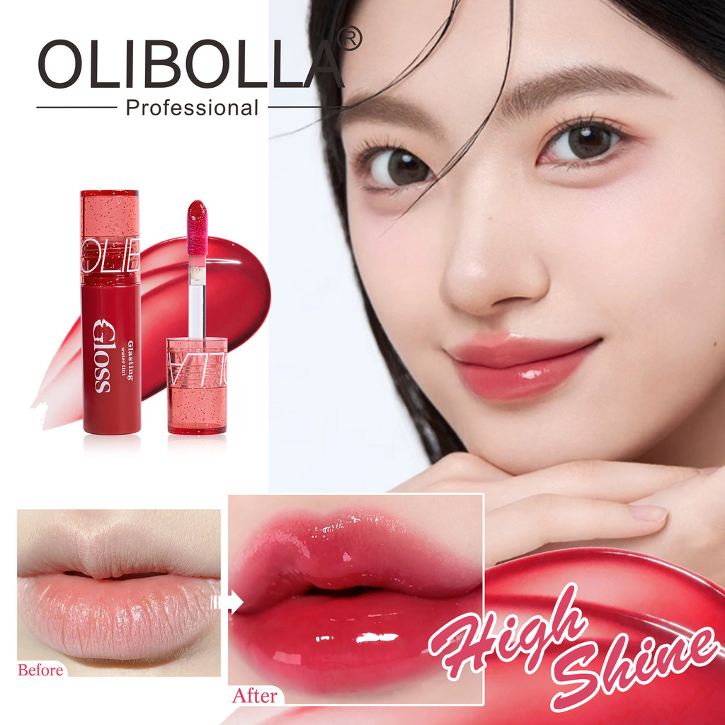 Streamer Gương Lip Glaze Đầu Bàn Chải Lớn Nước Bóng Môi Dưỡng Ẩm Son Bóng Giả Mặt Son Môi