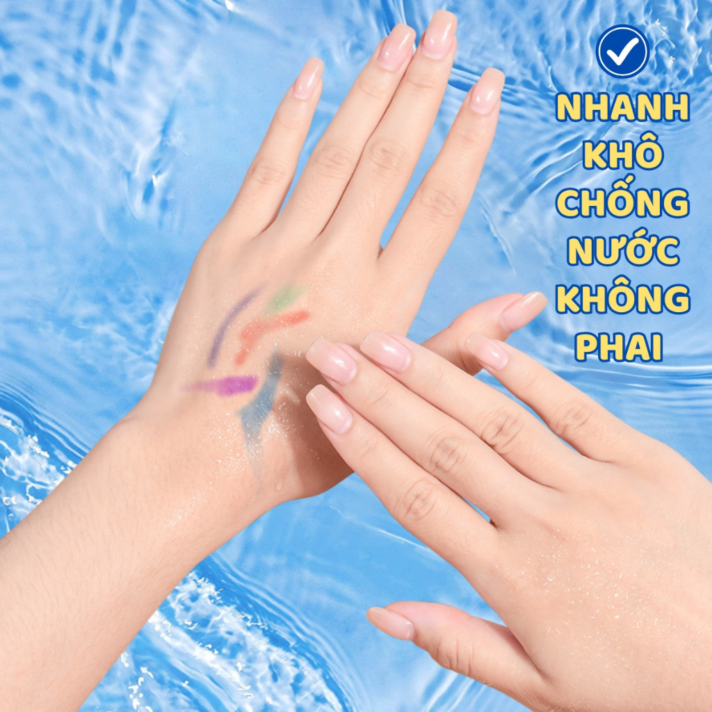 Bộ Bút Lông Màu Acrylic Chống Nước - Hộp Bút Vẽ Đa Năng, Màu Sắc Sống Động, Mực Tô Được Trên Nhiều Chất Liệu