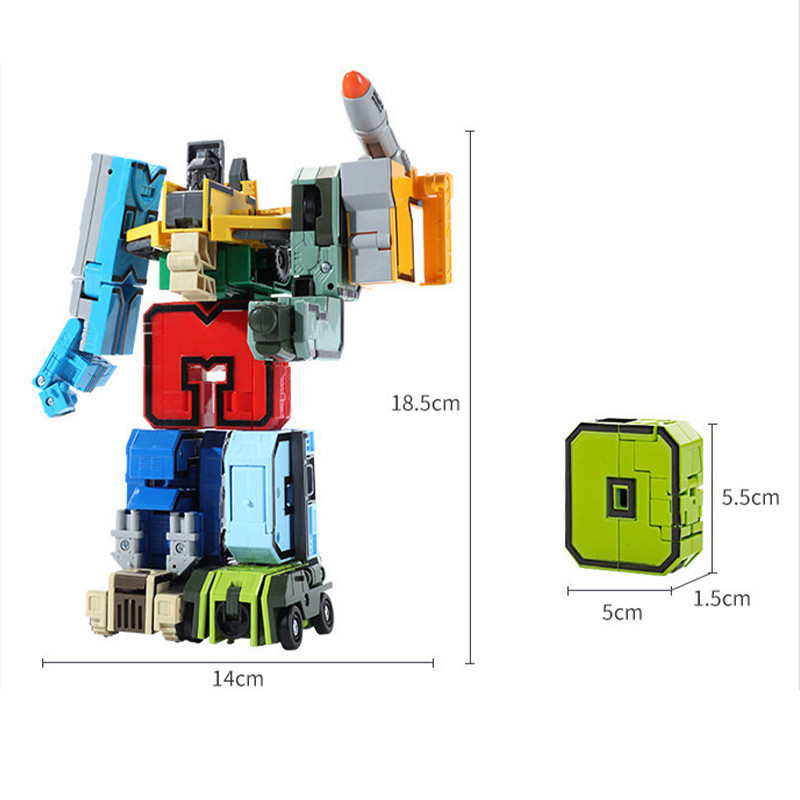 Đồ Chơi Robot Biến Hình 3D Số, Đồ Chơi Sáng Tạo, Quà Tặng Sinh Nhật
