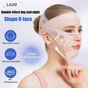 Springevenstar Băng giảm béo mặt hai tầng Đai nâng cơ mặt V-Line Dây đeo cằm đôi Dụng cụ mặt nạ