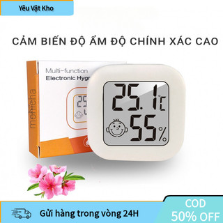 【COD】Nhiệt Kế Ẩm Kế Điện Tử Đa Năng – LCD Mặt Cười Biểu Cảm, Phù Hợp Nhà Ở, Bể Cá, Bò Sát