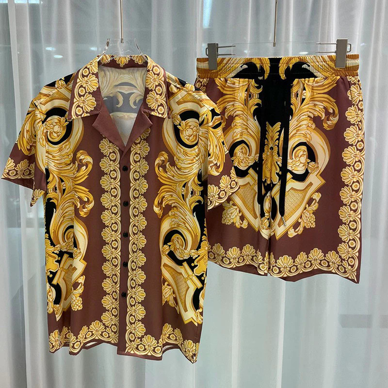 Bộ Quần Áo Đi Biển Nam Oversize, Họa Tiết Rồng Vintage, Phù Hợp Mùa Hè