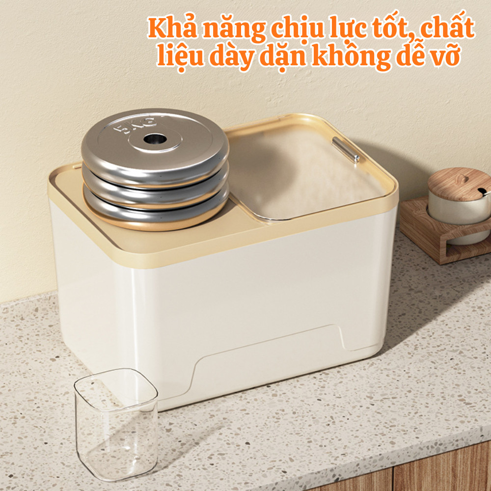 [SẴN - HỎA TỐC] Thùng đựng gạo nắp trượt thông minh  chống ẩm, côn trùng, Chất liệu PP cao cấp, 5-10-20kg ( HÀNG LOẠI 1)
