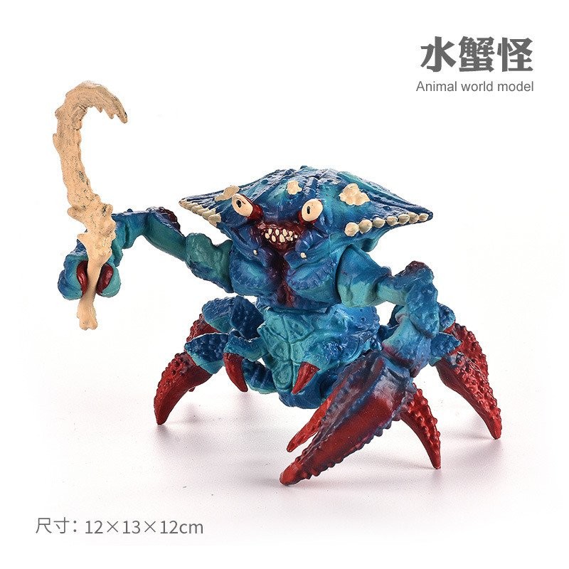 [Đồ chơi] Mô phỏng trẻ em Warcraft Mô hình quái vật Đồ chơi Panther Monster Octopus Monster Water Cua Monster Stone Bull Monster Ice Demon Fighting Turtle 3V7A