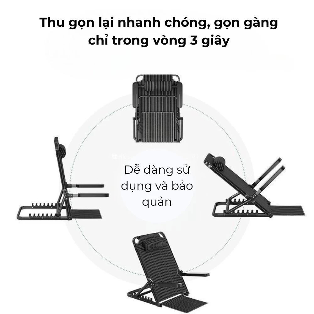 WTHB Outdoor Ghế bệt tựa lưng có thể gấp gọn khung điều chỉnh êm ái bền bỉ, phù hợp cho người già người bệnh