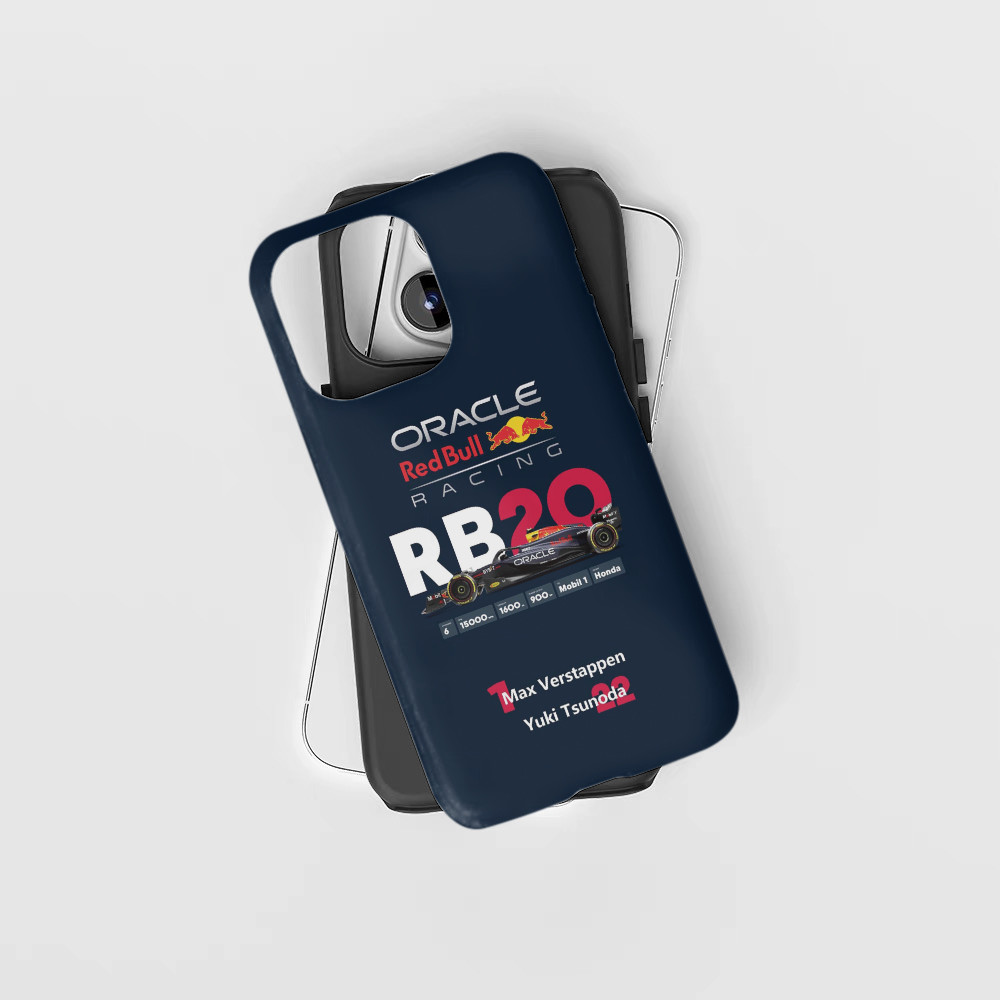 Ốp điện thoại cứng bóng F1 Oracle Red Bull Racing cho iPhone 17 16 15ProMax 14Pro 13 12 13mini Samsung S24 S22 S25 2in1