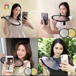 【COD】Tấm Hắt Sáng Tròn Chụp Hình, Quay Phim, Phản Quang Vàng – Bạc, Size 60/80cm Gọn Nhẹ