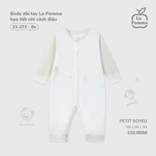La pomme AW025 BST sơ sinh La Pomme họa tiết nhí cách điệu - Be T8.4
