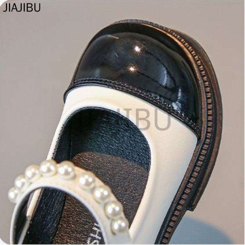 Giày Công Chúa Lolita Đế Mềm Phối Màu Dễ Thương Kiểu Nhật Bản Dành Cho Bé Gái Korean Fashion High Quality Kids Anti-slip Round Toe Cosplay Black/khaki Platform Mary Jane Small Leather Shoes Giày Khiêu Vũ Đính Cườm Cổ Điển Của Pháp