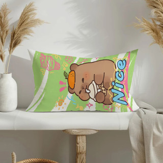 Vỏ gối hình chữ nhật bằng vải Polyester in một mặt dễ thương Capybara Quà tặng trang trí ghế Sofa tại nhà cho bạn bè (Không lõi)