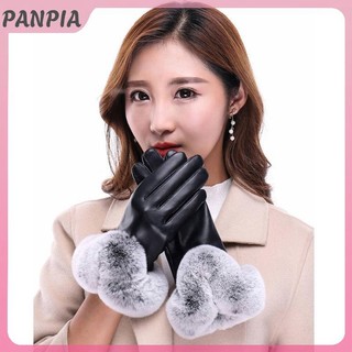 PNPIA-1 Cặp Nữ Mùa Đông Ấm Găng Tay Nữ Nữ Găng Tay Da Đen Thu Đông Ấm Áp Găng Tay Ấm Áp Ấm Áp Găng Tay