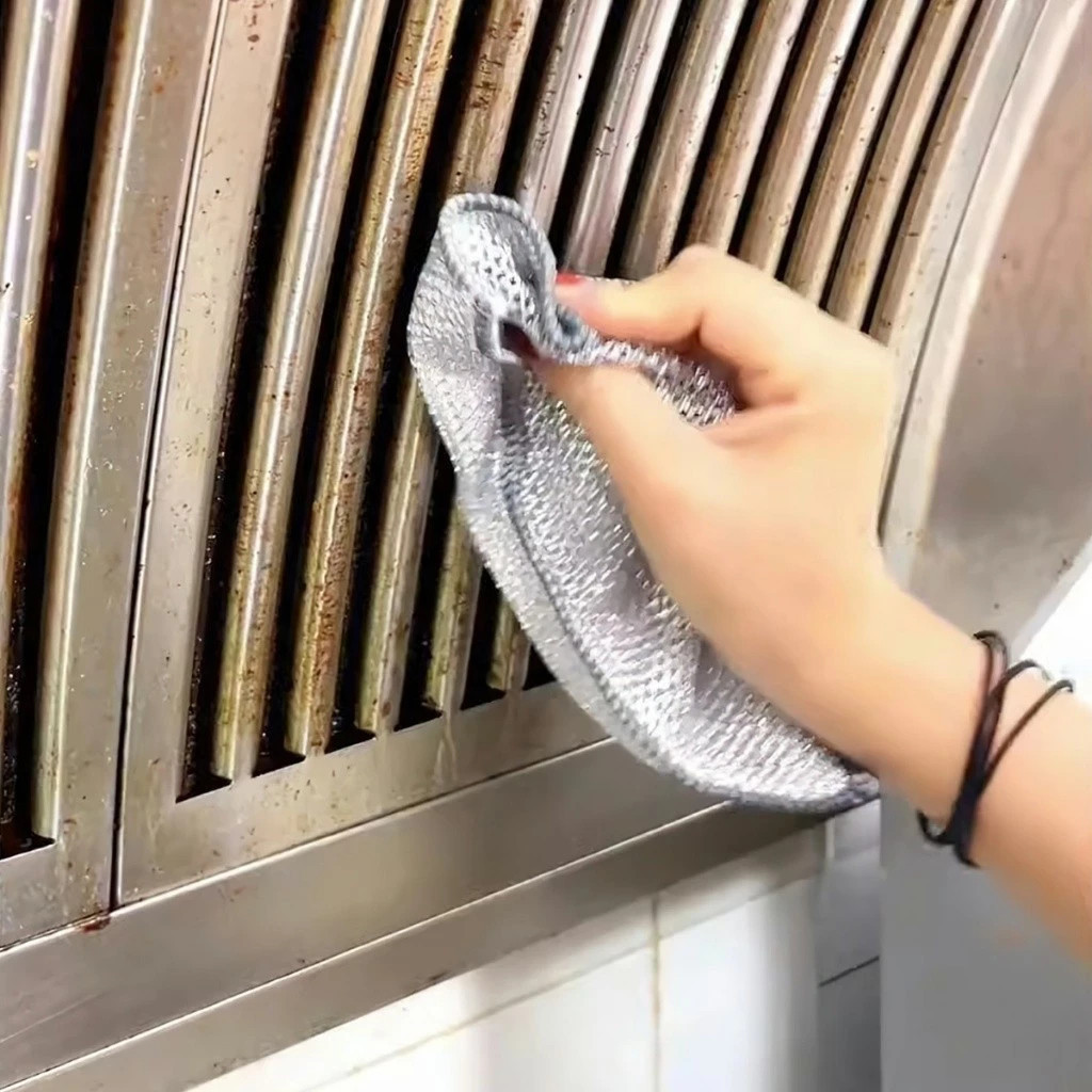 Khăn Lưới Lau Đa Năng, Khăn Lau Chén, Khăn Rửa Bát An Toàn, Chất Liệu Sợi Kim Loại Chống Bám Bẩn