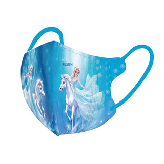 Mặt nạ 3D Frozen Series cho trẻ em 3-12 tuổi, hình hoạt hình, 3 ply, đóng gói riêng, phù hợp đi học trở lại với âm thanh nổi.