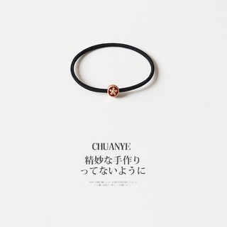 CHUANYE Hàn Quốc Mỏng Đơn Giản Đầu Mori Dây Buộc Tóc Co Giãn Dây Buộc Tóc Cao Su Nữ Cơ Bản Mũ Đội Đầu Đuôi Ngựa Mũ Đội Đầu