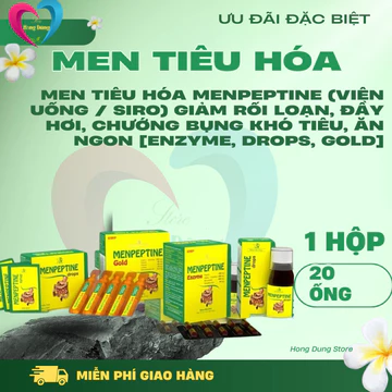 Men tiêu hóa Menpeptine (Viên uống / Siro) giảm rối loạn, đầy hơi, chướng bụng khó tiêu, ăn ngon [enzyme, drops, gold]