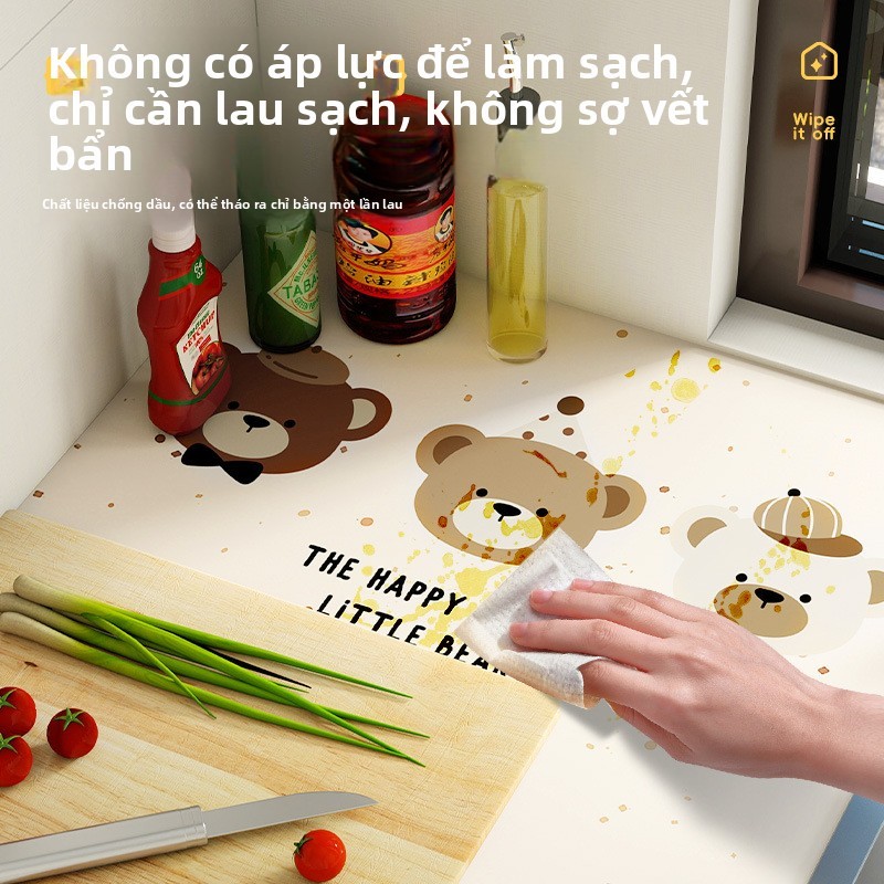 Giấy dán tường tự dính chống nước, chống ẩm mốc, hình hoạt hình dễ thương, dán trang trí tường phòng ngủ, nhà trọ, lau được