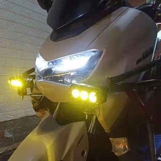 SUBOGDG Đèn LED trợ sáng 5mắt bi cầu 3 chế độ pha trắng - cos vàng siêu sáng dùng chung điện áp 12/24v cho ô tô