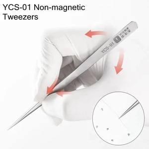 YCS-01 Sửa Chữa Điện Thoại Nhíp Độ Chính Xác Cao Thép Không Gỉ Không Từ Tính Chống Tĩnh Điện Bo Mạch Chủ Nhảy Dây Sửa Chữa Kẹp Kẹp Kẹp