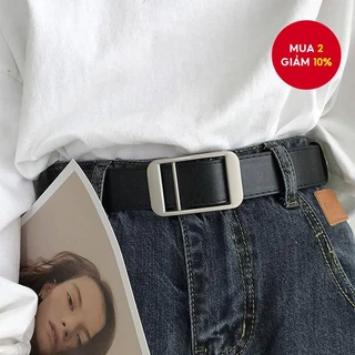 Thắt lưng da không lỗ Unisex - Khóa hợp kim có thể điều chỉnh PU Thiết kế bề mặt mịn màng cho quần jean / thông thường