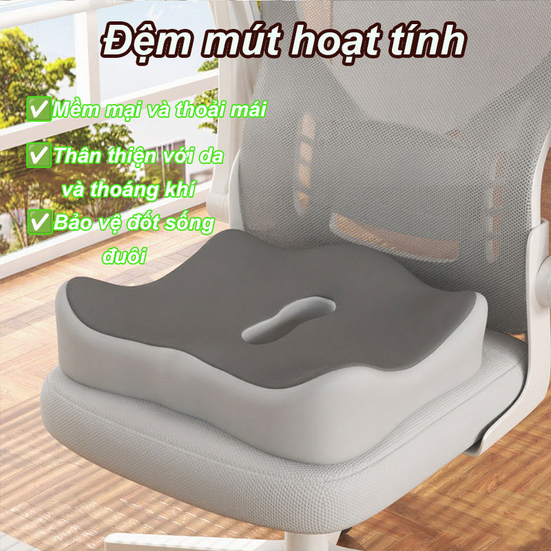 Đệm Lót Ghế Công Thái Học 3D, Đệm ngồi cao su non siêu đàn hồi chống bệnh trĩ đau xương cụt